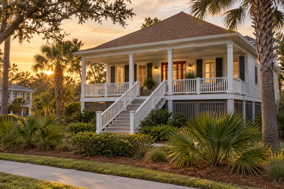 Generated illustration of a residential home roof in Pensacola.
